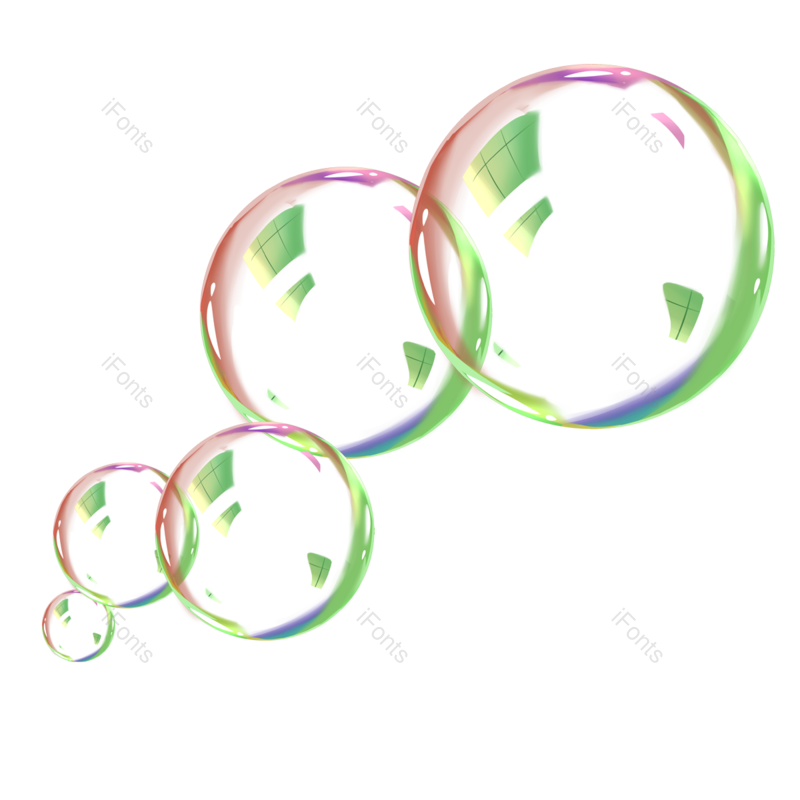 气泡图片,肥皂泡泡元素,彩色气泡PNG,手绘免抠素材